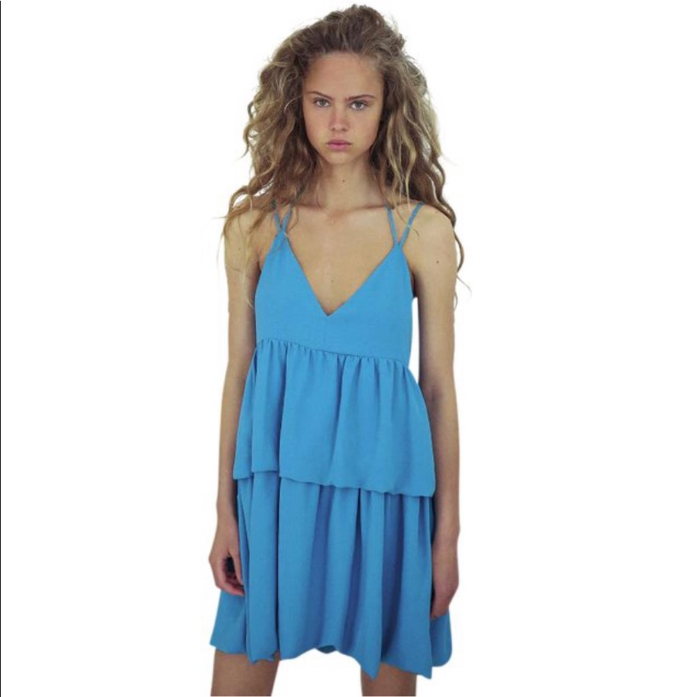 NWT Zara Aqua Blue Dress - Size L.